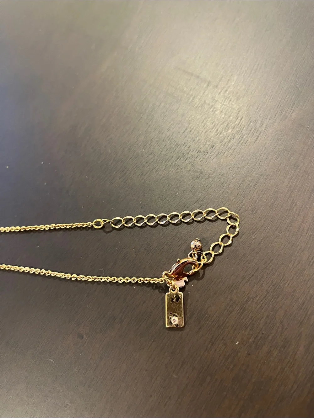 Rose Gold Kate Spade Pendant Necklace with Crystal Accent